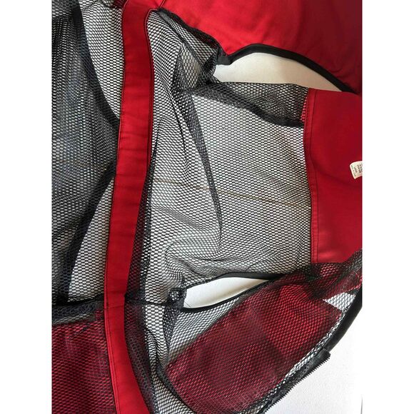 Chimere Shooting Vest Red Black Mesh Padded Trap Skeet Clay Shooting Gear Large - Picture 12 of 12